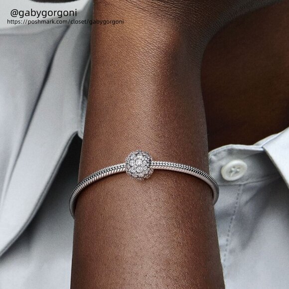 Pandora Sparkling Pavé Round Charm|Pendant - Picture 2 of 2